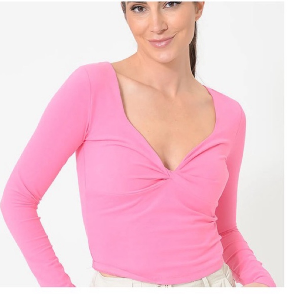 Deluc pink “Pyxis” top M NWOT
